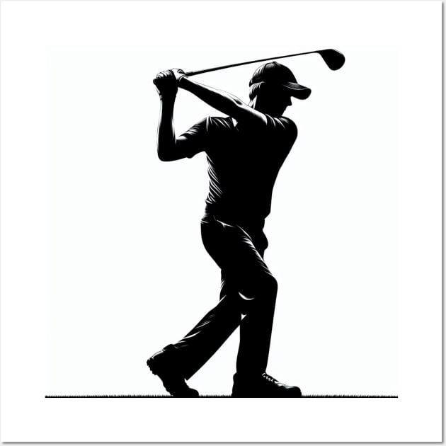 Golf player Wall Art by Print Forge